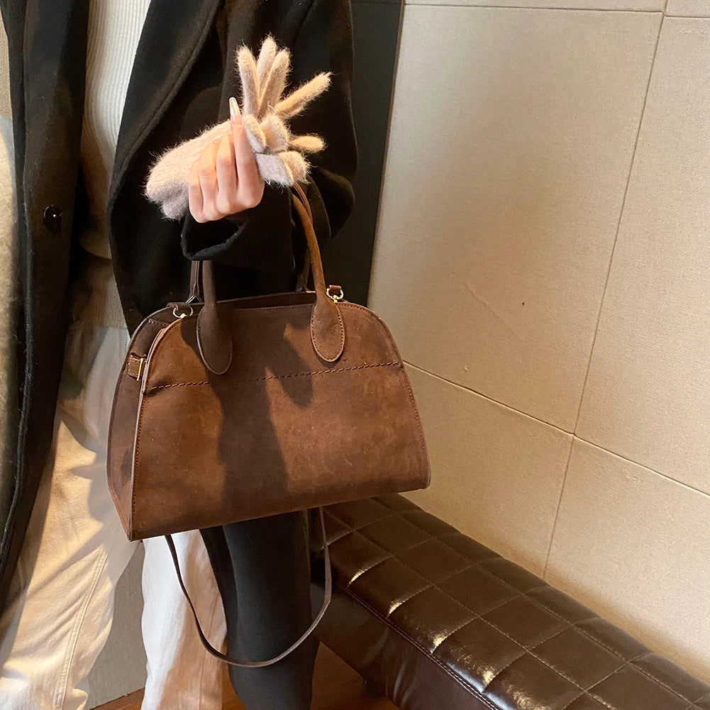 A Bag - Suede Tote Bag