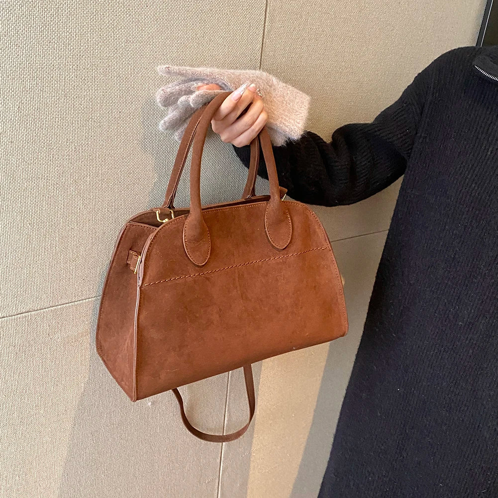 A Bag - Suede Tote Bag