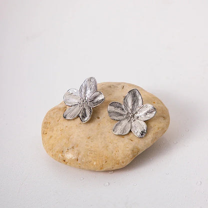 Hibiscus Plated Earrings