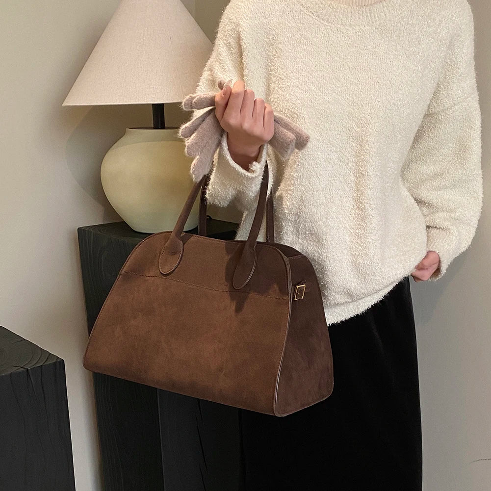 A Bag - Suede Tote Bag