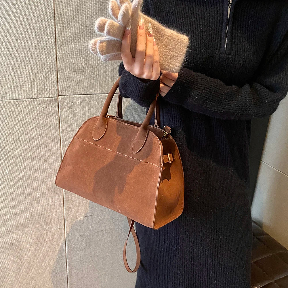 A Bag - Suede Tote Bag