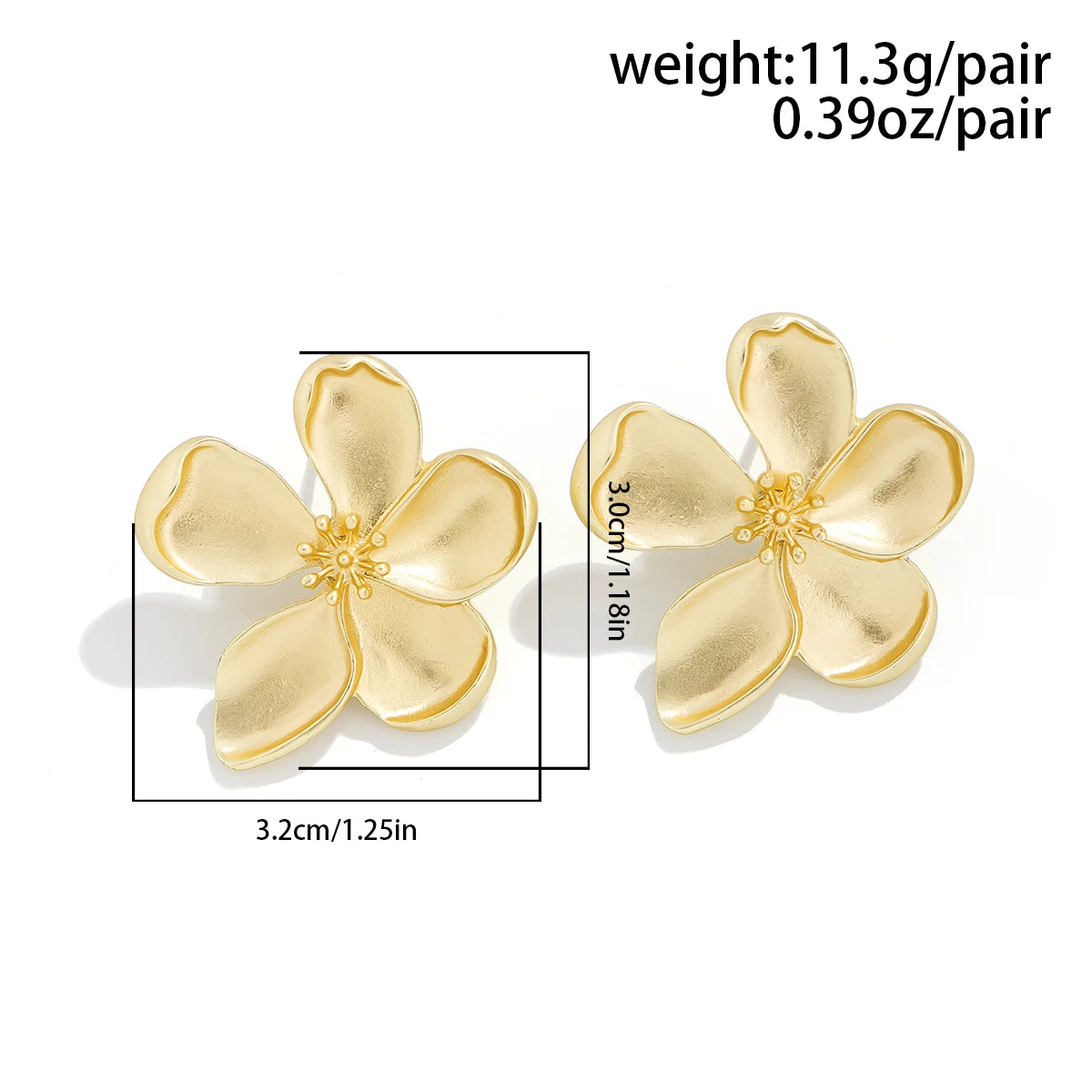 Korean Flower Stud Earrings