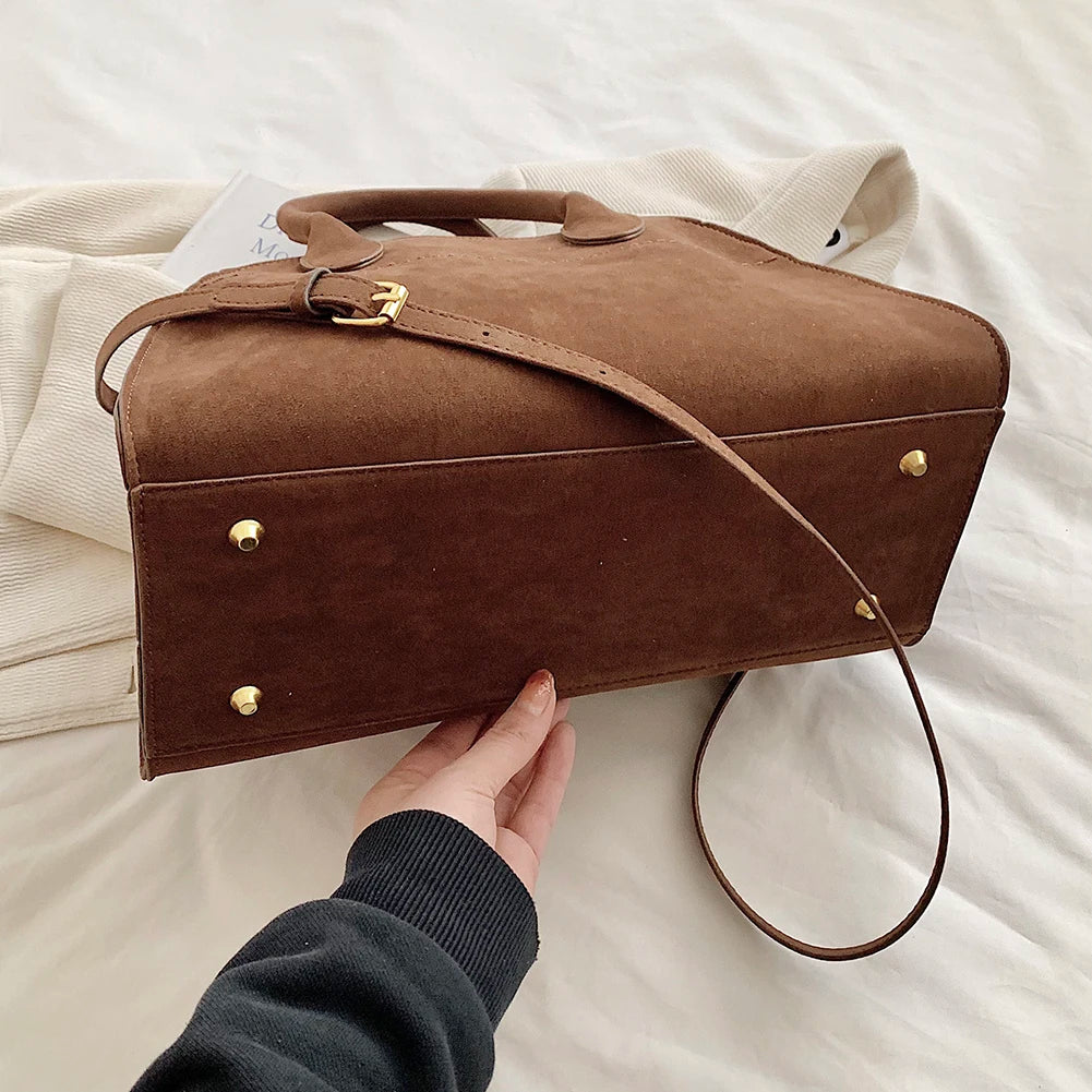 A Bag - Suede Tote Bag