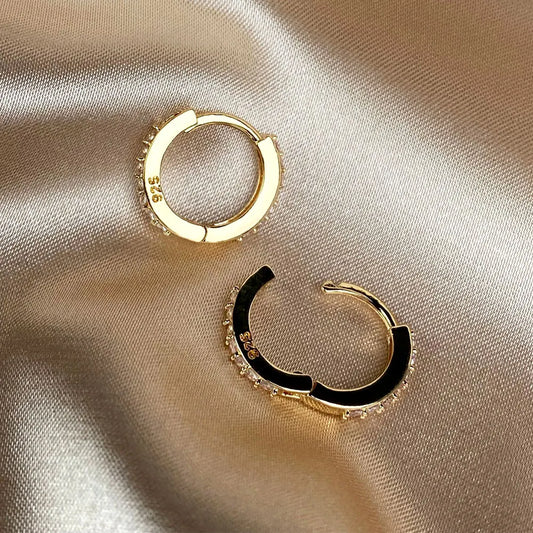 Zirconia Minimal Hoop Earrings