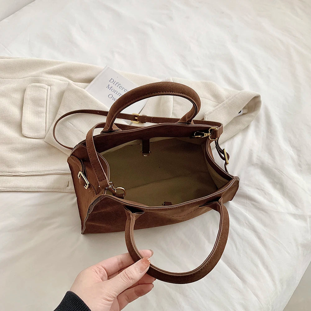 A Bag - Suede Tote Bag