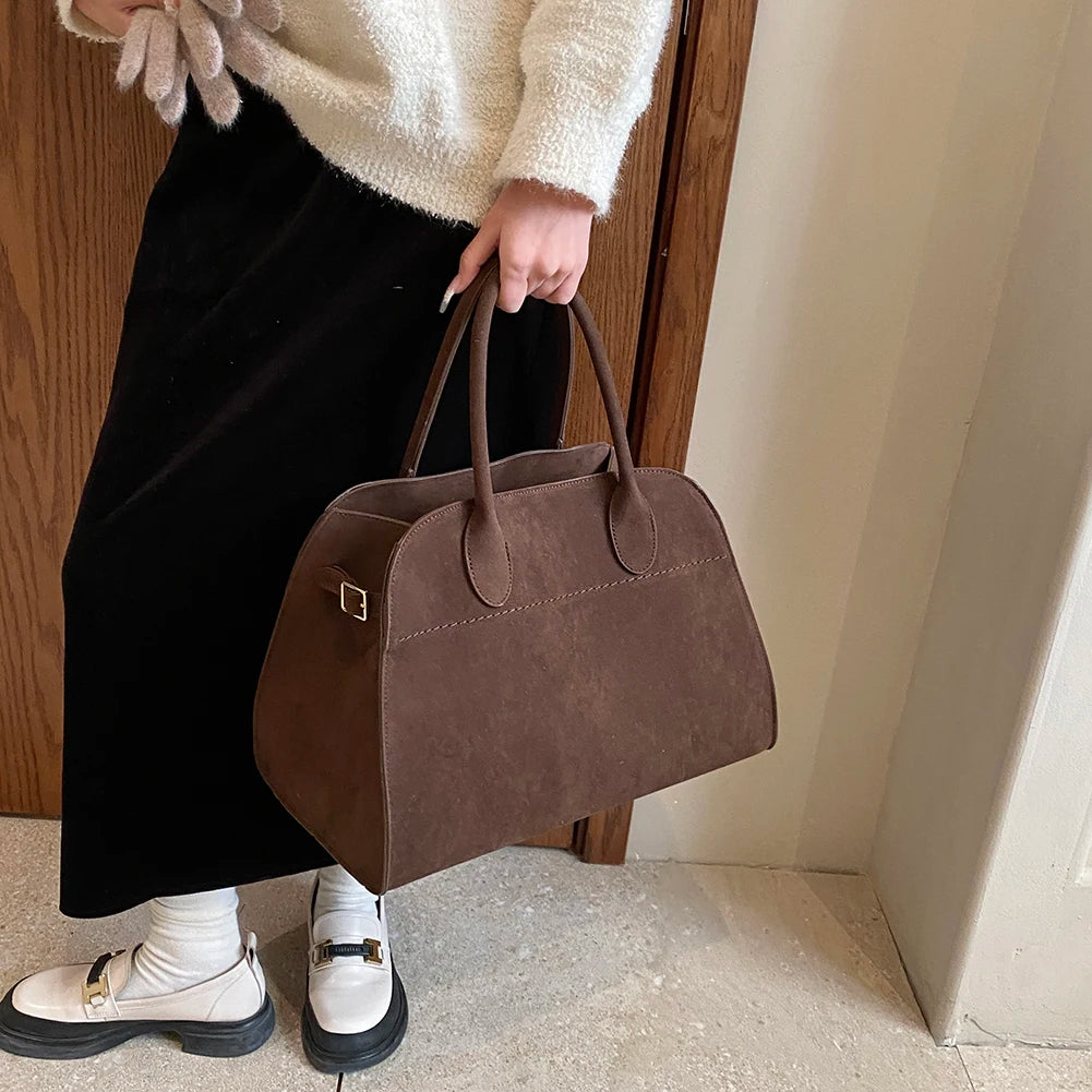 A Bag - Suede Tote Bag