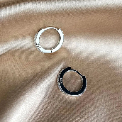 Zirconia Minimal Hoop Earrings